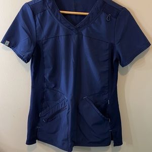 Scrub star scrubs, color navy blue, lightly worn.